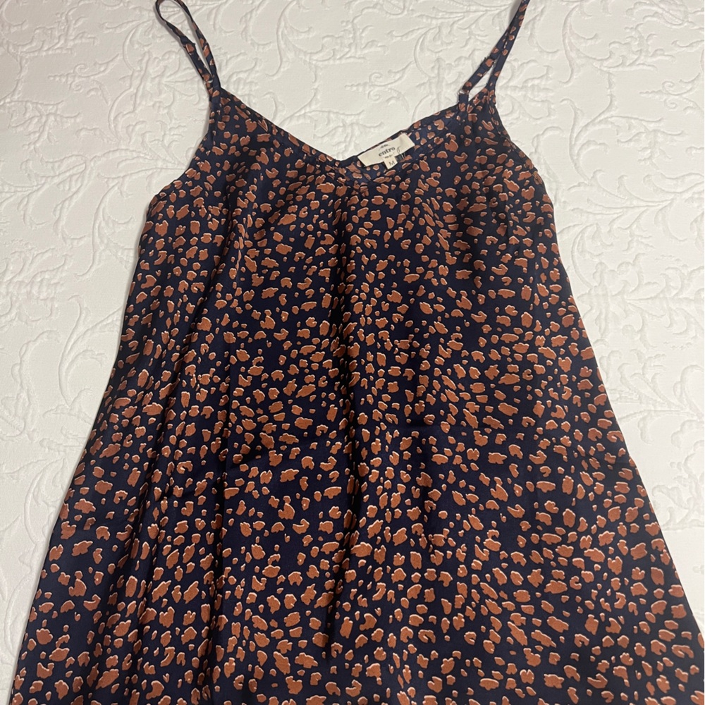 Animal print satin cami